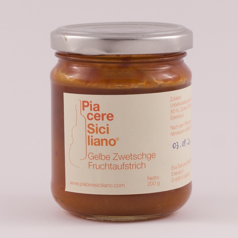 GELBE PFLAUME-Konfiture mit CASTIGLIO-Honig